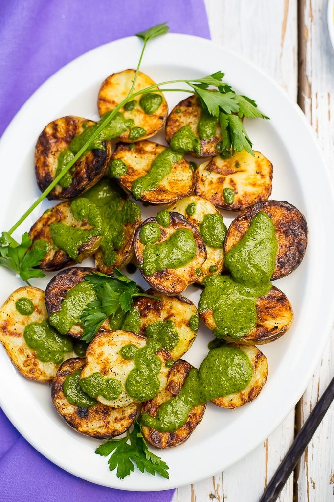 Grilled Baby Potatoes with Lemon Herb Dressing-9791