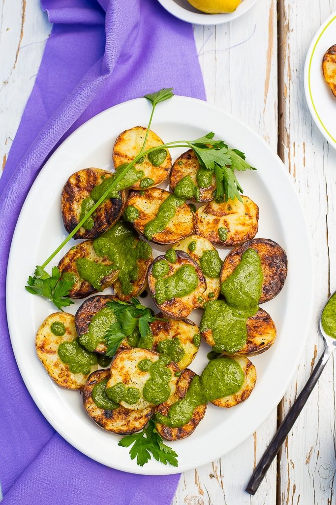 Grilled Baby Potatoes with Lemon Herb Dressing-9815