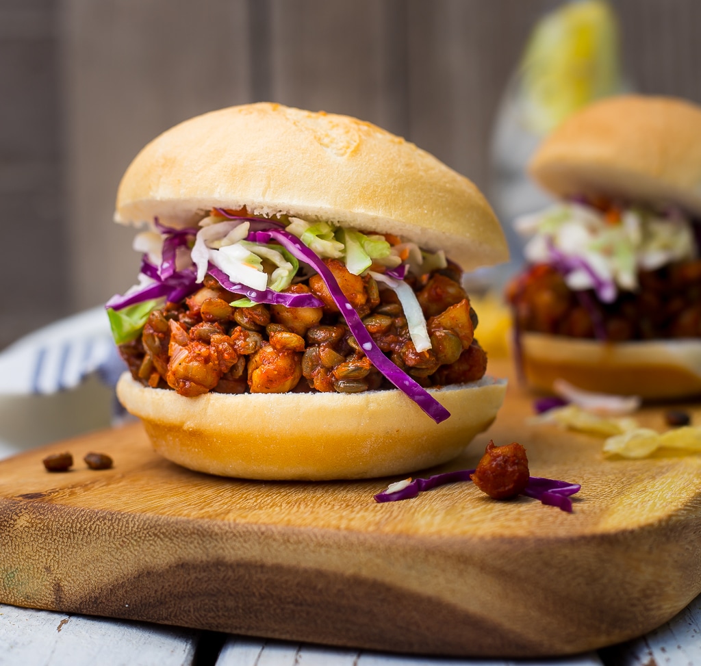 Vegetarian Sloppy Joes with Lentils and Chickpeas {vegan} She Likes Food