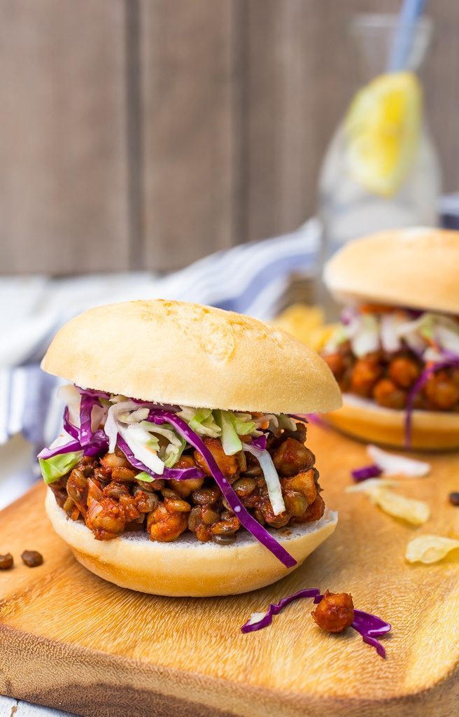 Vegetarian Sloppy Joes with Lentils and Chickpeas