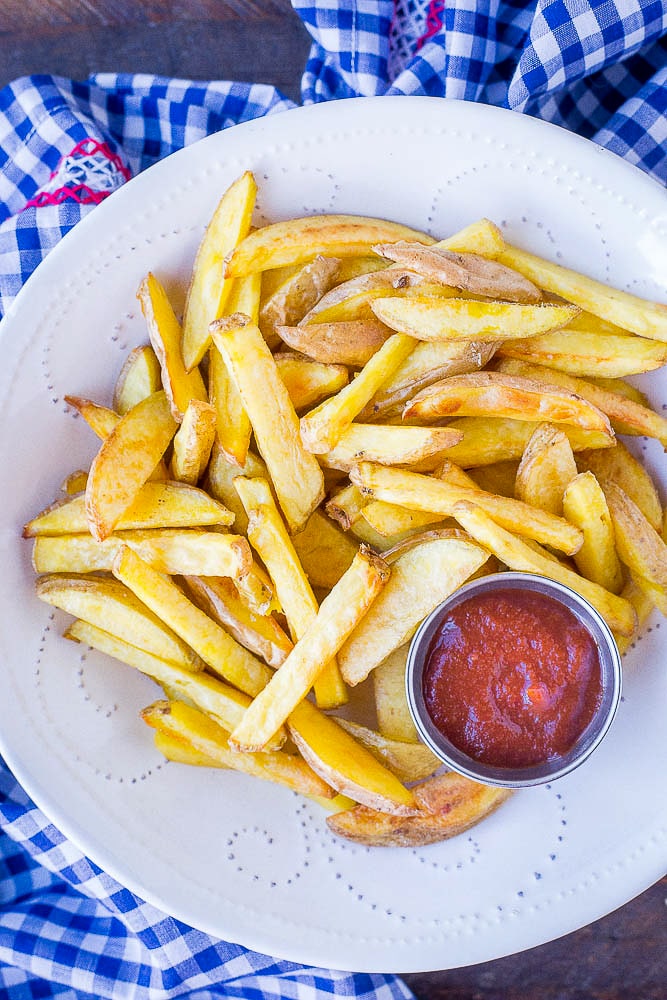 bowl of perfect oven baked French fries
