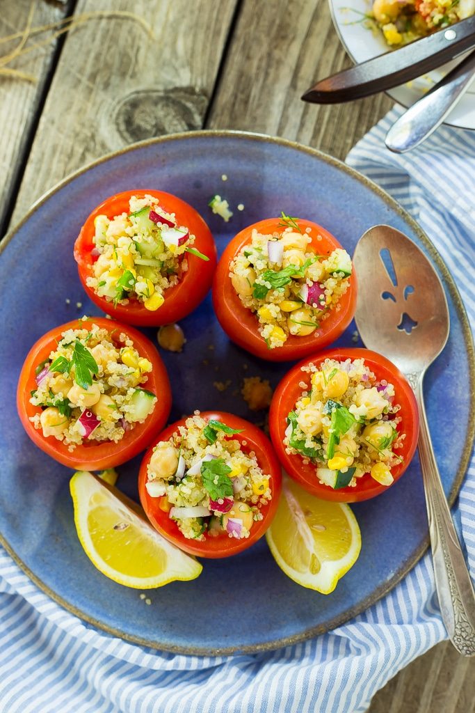 Quinoa and Chickpea Stuffed Tomatoess-0524