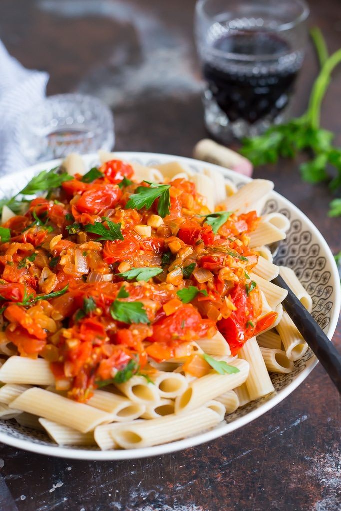 20 Minute Cherry Tomato Penne Pasta 2