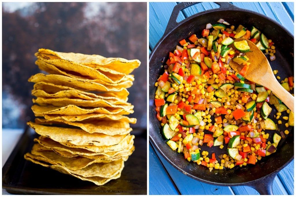 30-Minute Summer Vegetable Tostadas Step 1