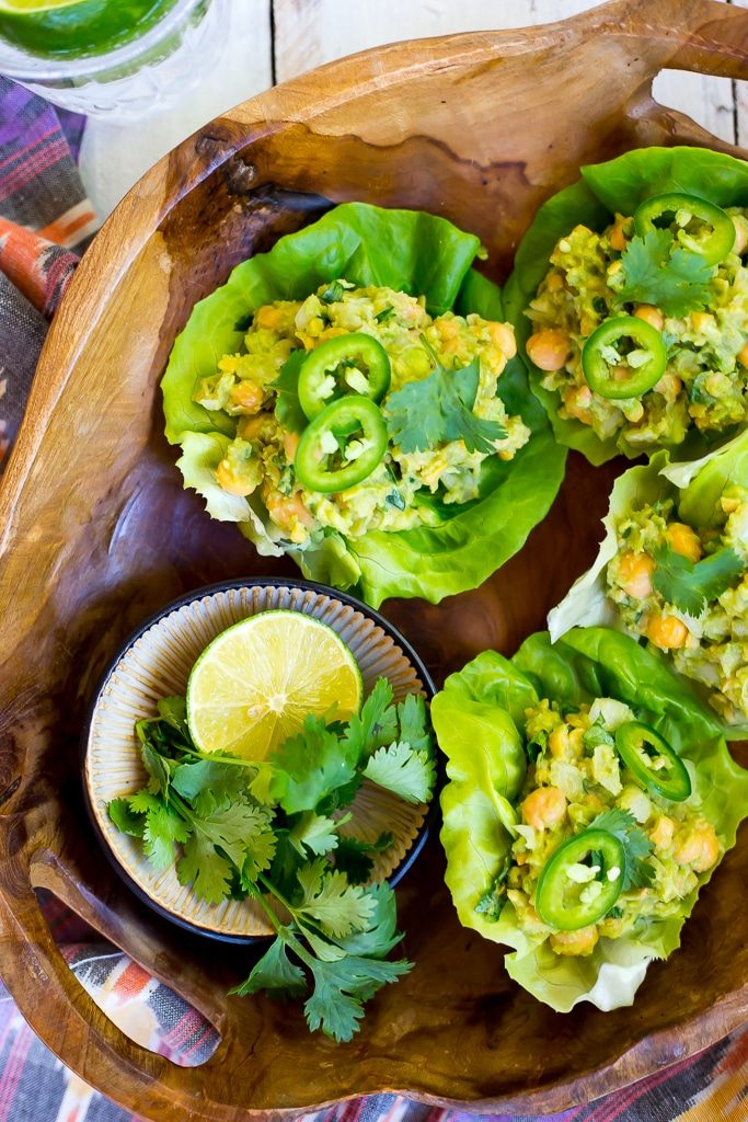 Chickpea Avocado Lettuce Wraps-3336