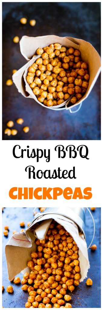 Crispy BBQ Roasted Chickpeas Collage