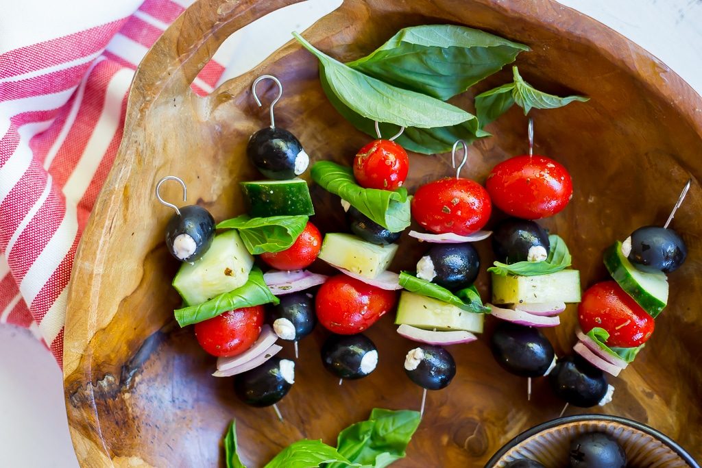 Goat Cheese Stuffed Black Olive Mediterranean Kabobs-2291