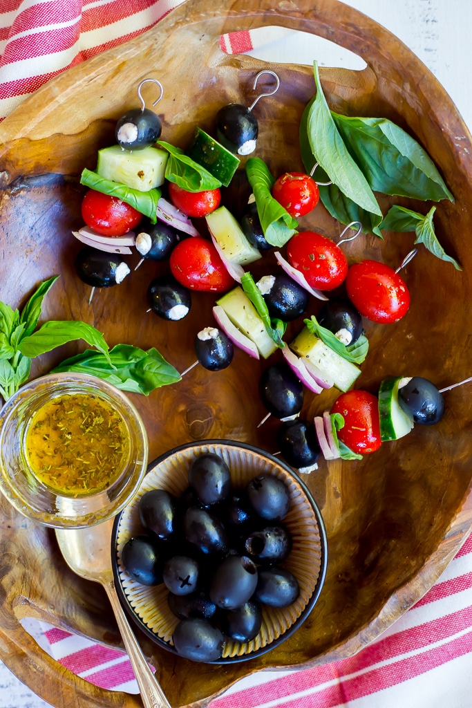 Goat Cheese Stuffed Black Olive Mediterranean Kabobs She Likes Food