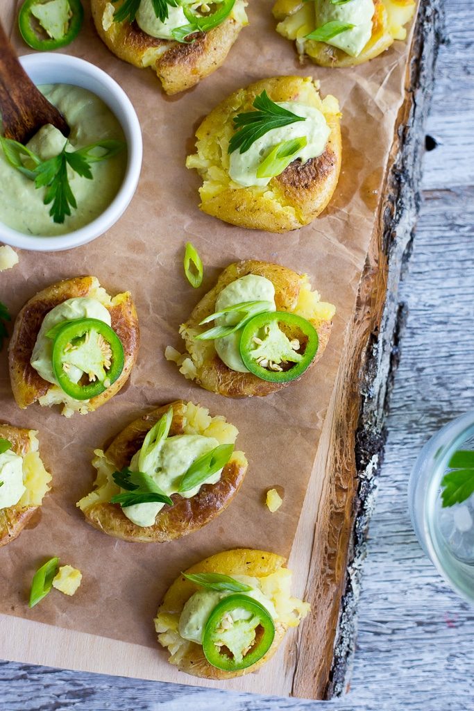 Crushed and Crispy Potatoes with Jalapeno Ranch-5921