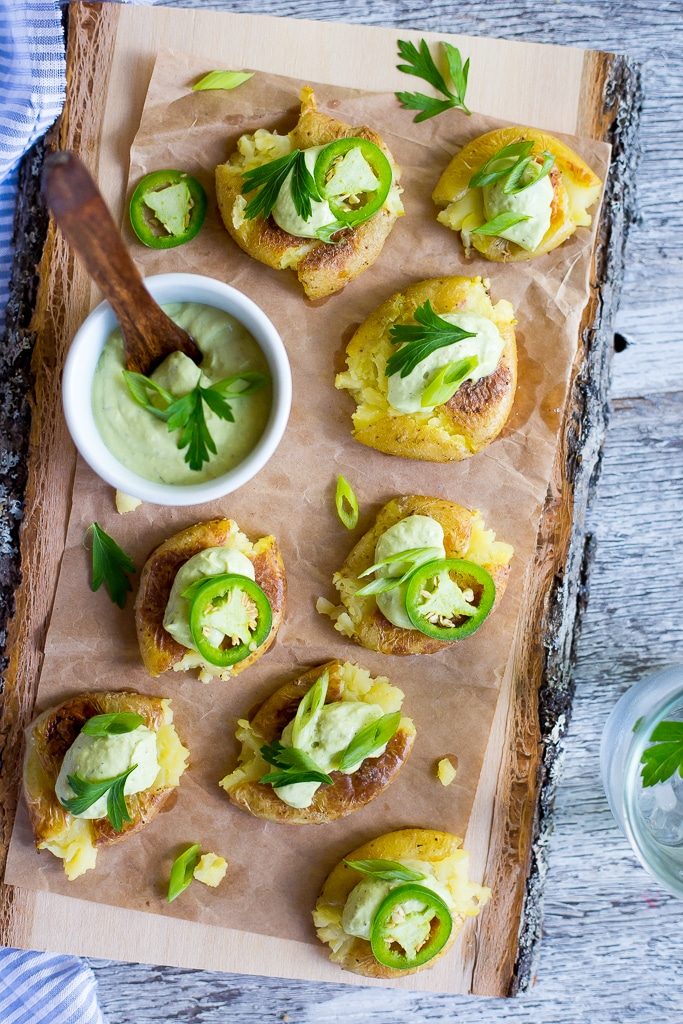 Crushed and Crispy Potatoes with Jalapeno Ranch-Main