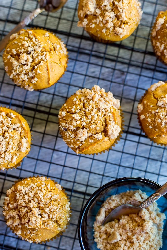 Gluten Free Pumpkin Muffins with Chocolate Chips & Streusal Topping-5882