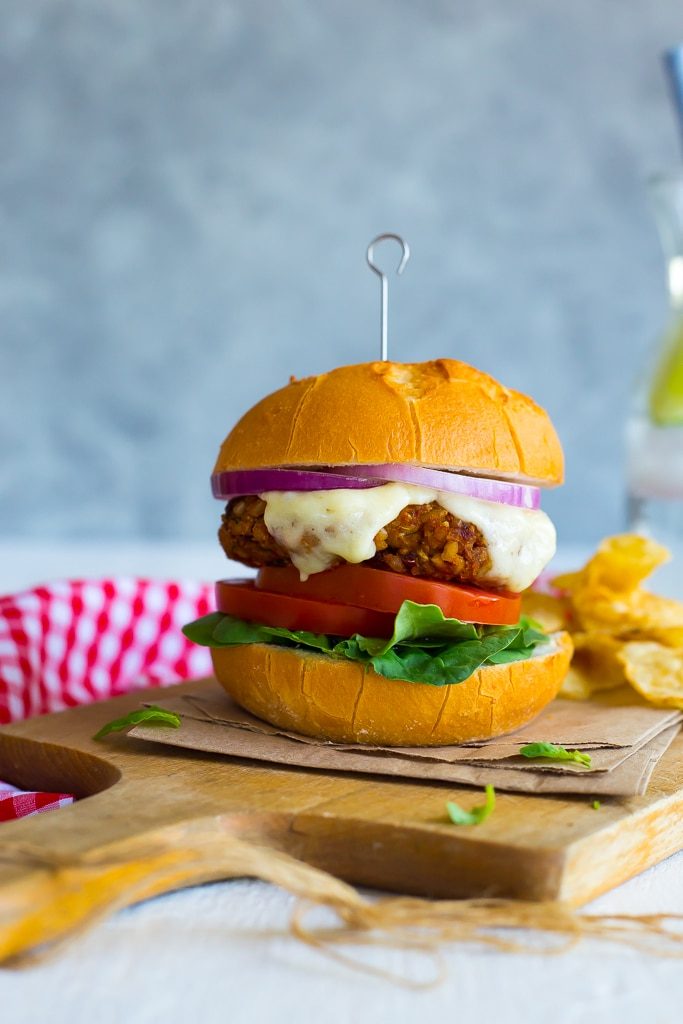 Sun-Dried Tomato and Basil Veggie Burgers-4630