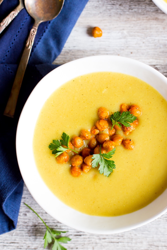 Curry Cauliflower & Potato Soup with Crispy Chickpeas-8310