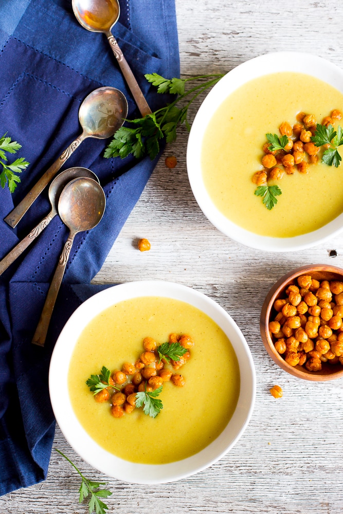 Curry Cauliflower & Potato Soup with Crispy Chickpeas-8314