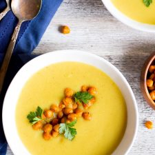 Curried Cauliflower & Potato Soup with Crispy Chickpeas-image