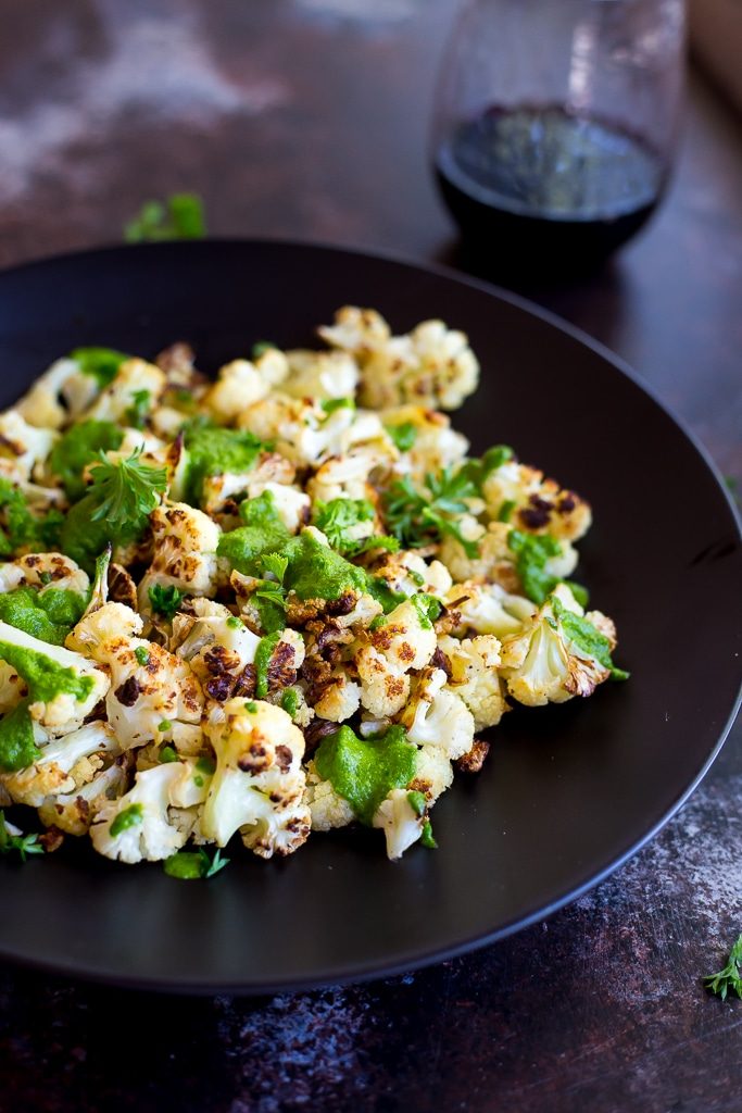 Roasted Cauliflower with Chimichurri Sauce-3916