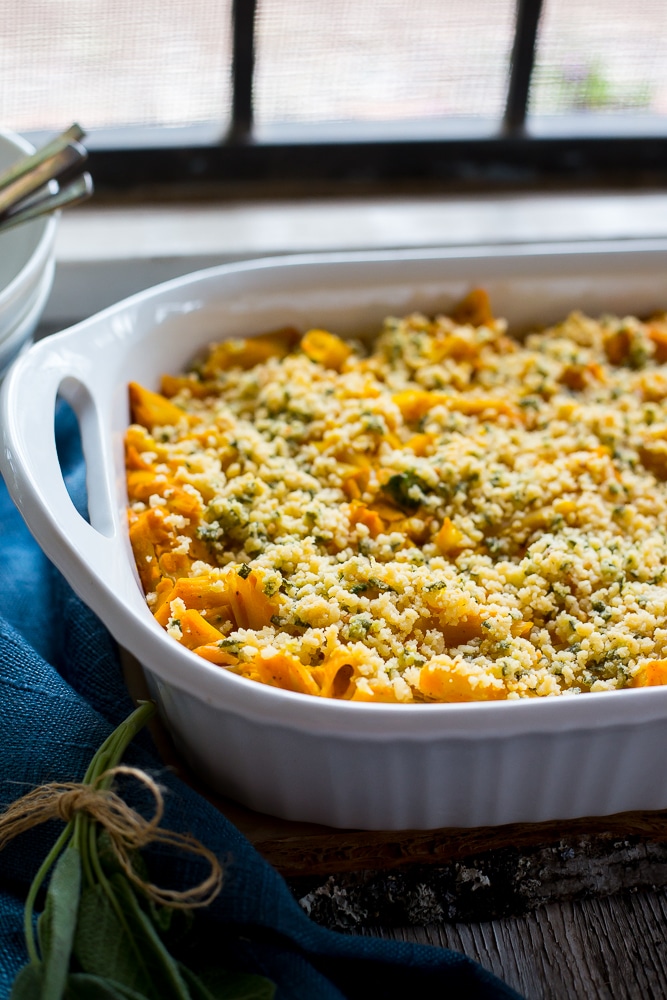 Vegan Butternut Squash Mac N' Cheese with Crispy Sage Breadcrumbs-8426