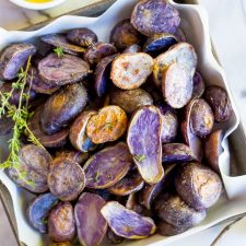 Roasted Purple Potatoes Recipe With Garlic and Cilantro