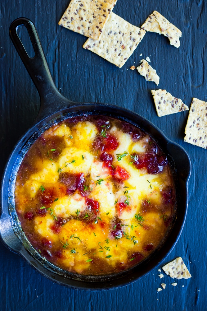 Sharp Cheddar and Cranberry Skillet Dip -9913