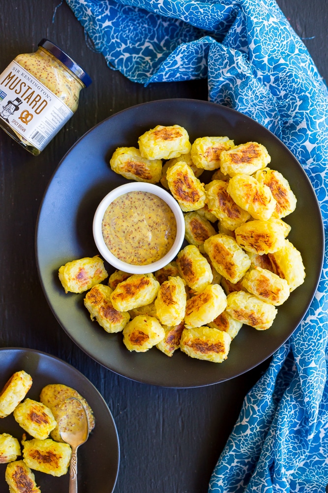 Spaghetti Squash Tater Tots with Maple Mustard Dip-9969