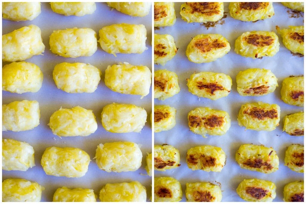 Spaghetti Squash Tater Tots with Maple Mustard Dip Steps