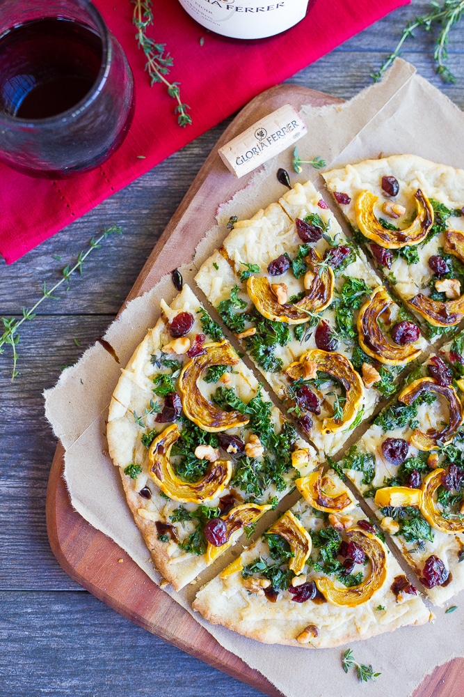 This Delicata Squash, Kale and Parmesan Flatbread will be the perfect appetizer at all of your holiday parties!