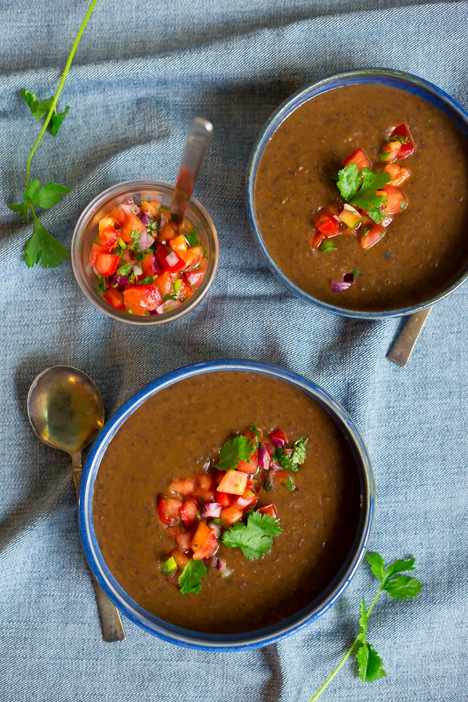 30 Minute Black Bean Soup with Pico De Gallo-0719