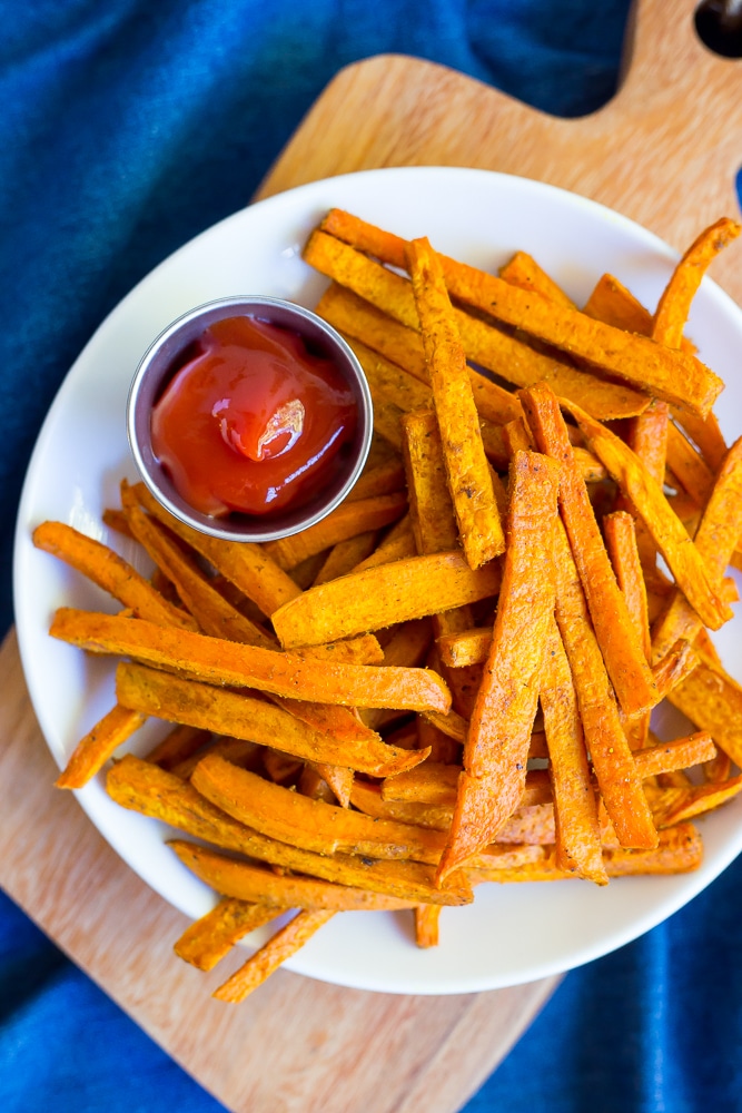 If you love regular sweet potato fries, then you will love these Moroccan Spiced Sweet Potato Fries!   They are full of great flavor and make for a perfect side dish!