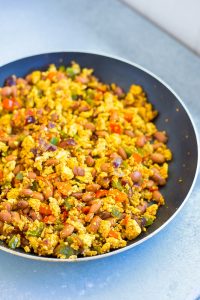 Southwest Tofu Scramble Breakfast Tacos - She Likes Food