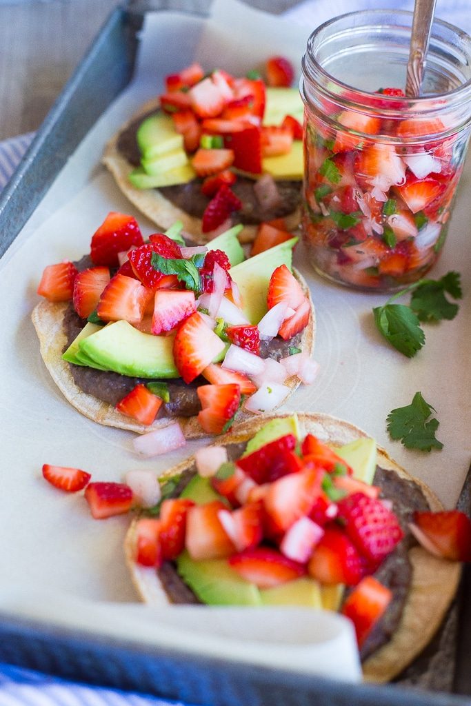 Black Bean & Avocado Tostadas with Strawberry Salsa-2383