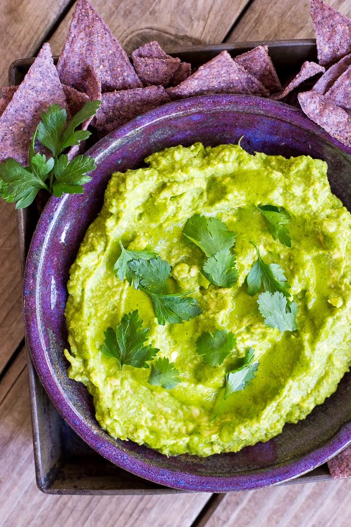 This Chimichurri Guacamole is packed with so much delicious flavor!  It's perfect for an appetizer, dip or just to top your favorite food with!