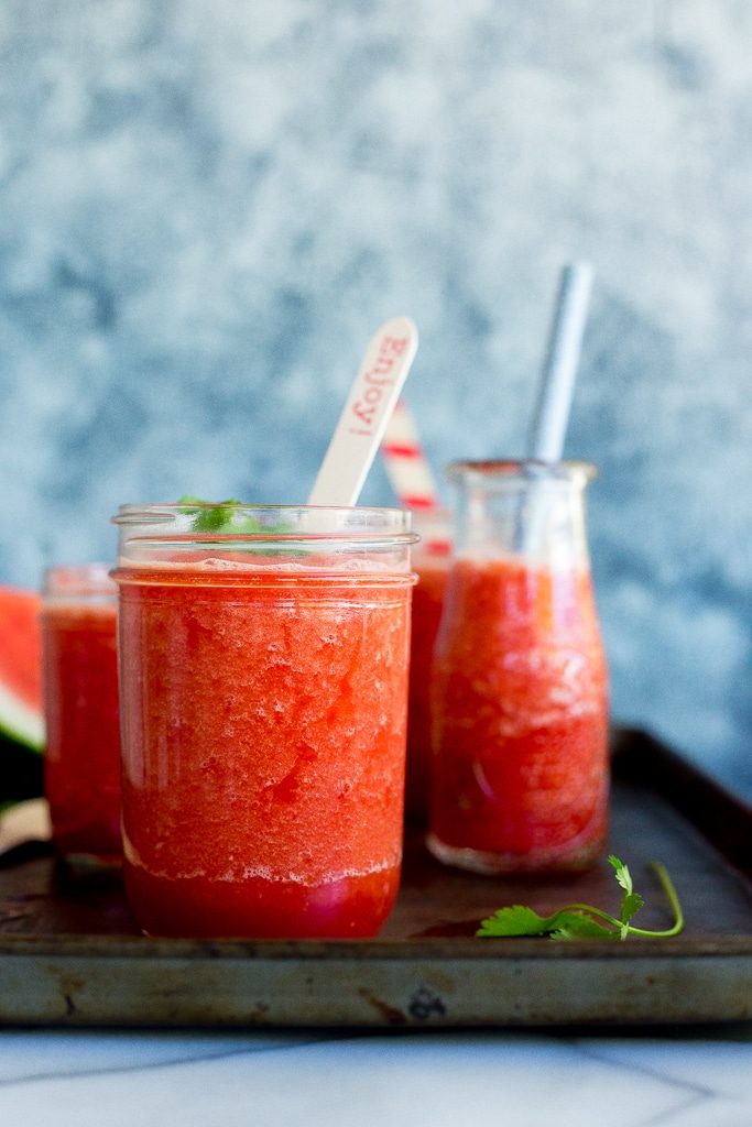 These 1-Ingredient Watermelon Slushies are so refreshing and so easy to make!  You will be enjoying them all summer long!