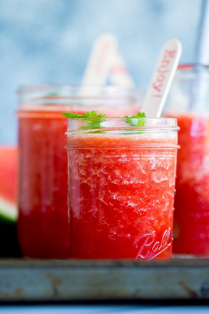 These 1-Ingredient Watermelon Slushies are so refreshing and so easy to make!  You will be enjoying them all summer long!