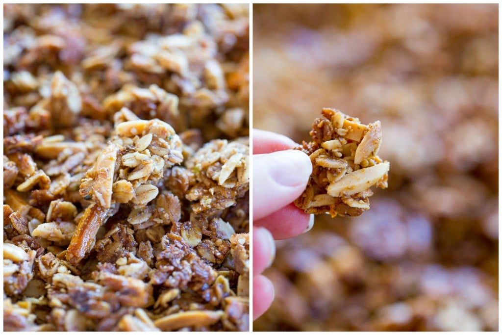 This Clustery Granola with Almonds & Apricots is so crunchy and delicious!  You'll want to eat it for breakfast everyday! {gluten free, vegan}