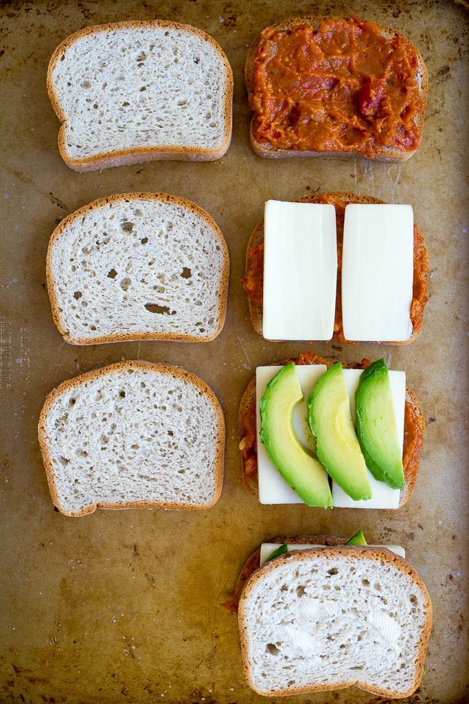 ThisGrilled Cheese with Cherry Tomato Jam & Avocado is so flavorful and delicious!  It's the perfect grown up grilled cheese for the summer! {gluten free}