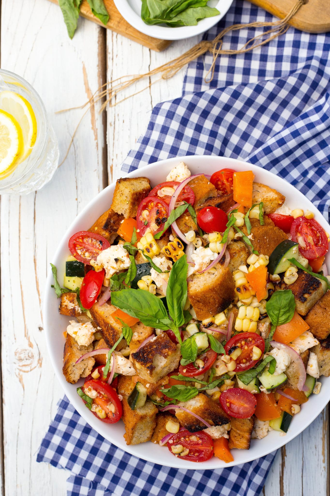 Summer Panzanella Salad with Grilled Corn-image