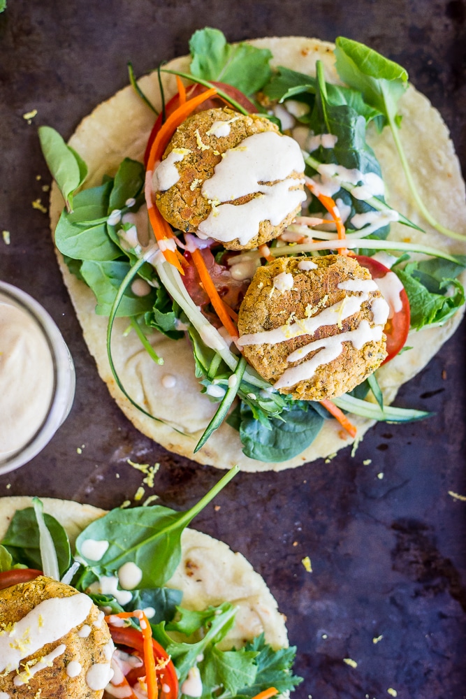 Roasted Broccoli and Lemon Falafel Pitas-5685