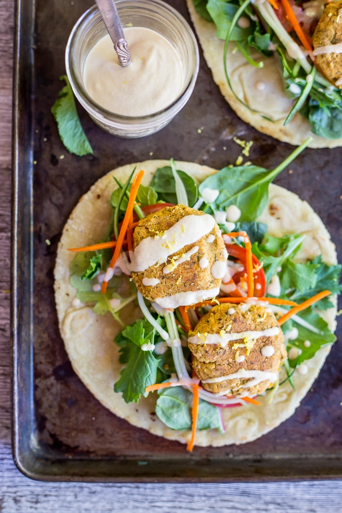 Roasted Broccoli and Lemon Falafel Pitas-5698