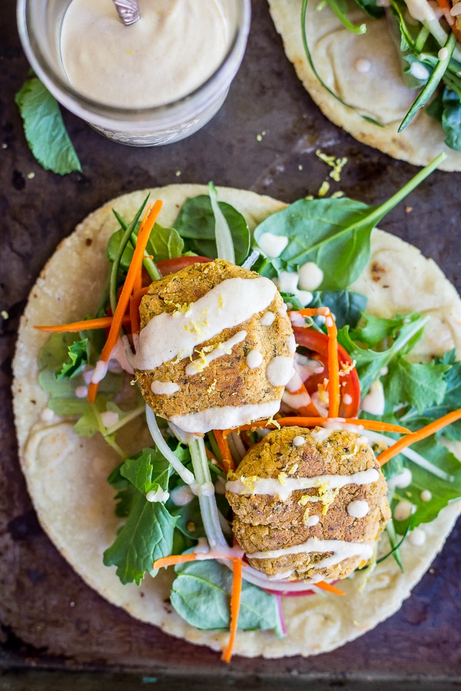 Roasted Broccoli and Lemon Falafel Pitas-5703