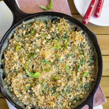 Vegan Scalloped Potatoes with Crispy Pesto Breadcrumbs-image