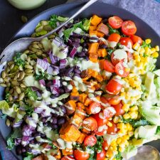 Southwestern Power Salad with Creamy Cilantro Lime Dressing-image