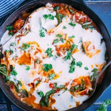 Healthier One Pan Stove Top Lasagna-image