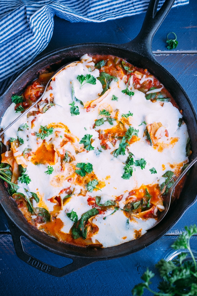 Healthier One Pan Stove Top Lasagna She Likes Food