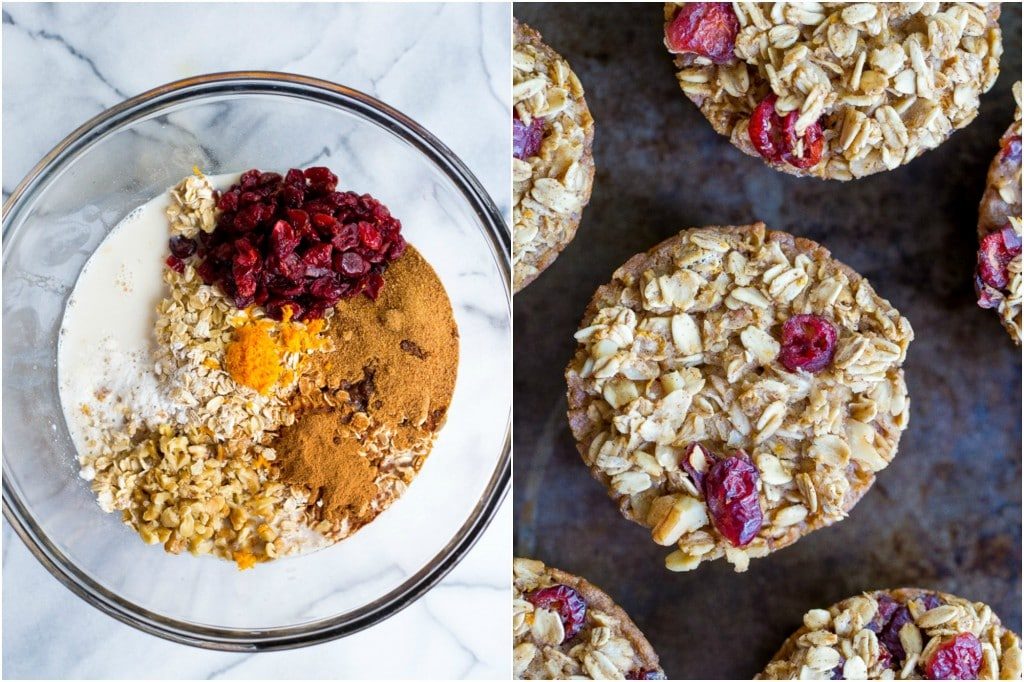 orange cranberry baked oatmeal cups