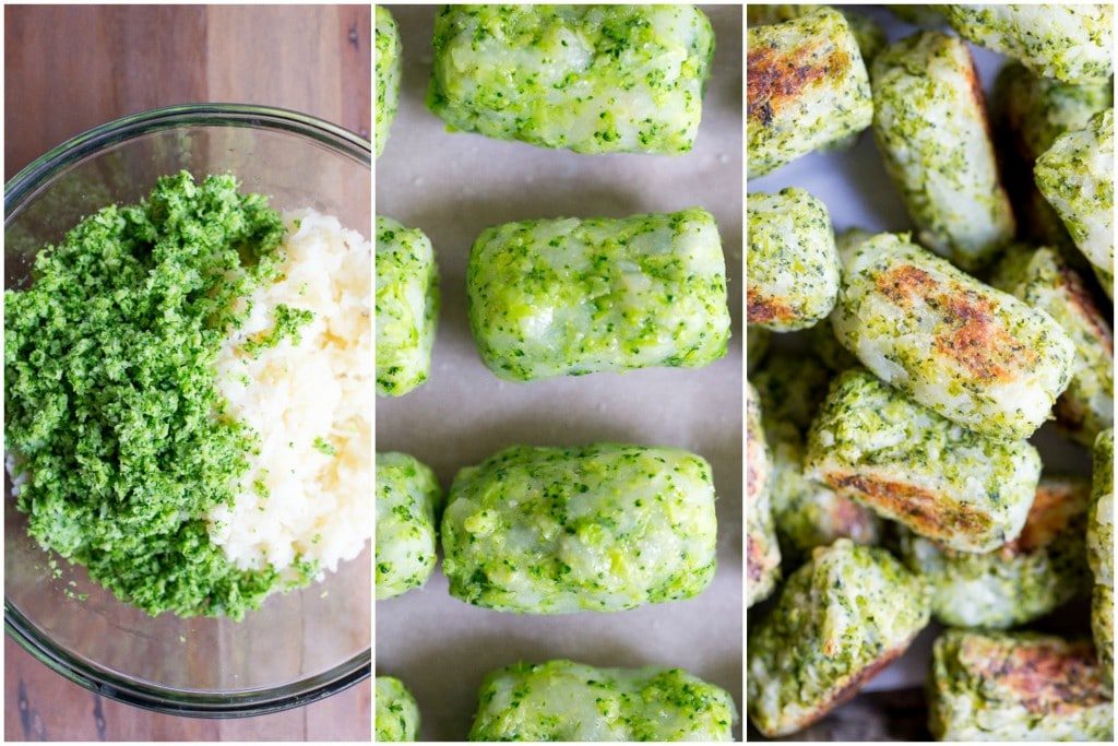 These 4 Ingredient Broccoli Tater Tots are packed with tons of broccoli and baked in the oven making them a really healthy side dish or snack!  A perfect way to get some extra veggies into your life!  Vegan and gluten free!