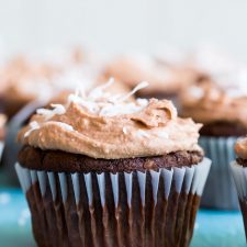 Chocolate Coconut Cupcakes with Chocolate Whipped Cream {Gluten Free, Vegan}-image