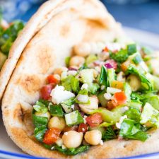 Mediterranean Chopped Salad Pitas-image