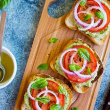 Basil, Lemon and White Bean Toasts with Tomato-image