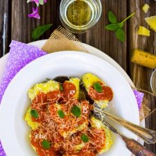 Basil & Sweet Corn Gnudi with Blistered Cherry Tomato Sauce {gluten free}-image