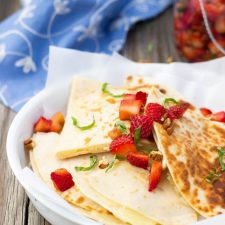 Brie Cheese Quesadillas with Strawberry Salsa-image